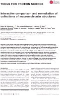 Cover page: Interactive comparison and remediation of collections of macromolecular structures