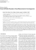 Cover page: Stem Cell Niche Dynamics: From Homeostasis to Carcinogenesis