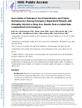 Cover page: Association of substance use characteristics and future homelessness among emergency department patients with drug use or unhealthy alcohol use: Results from a linked data longitudinal cohort analysis.