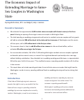 Cover page: The Economic Impact of Extending Marriage to Same-Sex Couples in Washington State