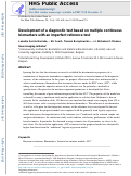 Cover page: Development of a diagnostic test based on multiple continuous biomarkers with an imperfect reference test