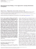 Cover page: Effort-Based Decision Making: A Novel Approach for Assessing Motivation in Schizophrenia