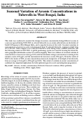 Cover page: Seasonal variation of arsenic concentrations in tubewells in west Bengal, India.