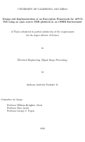 Cover page: Design and implementation of an encryption framework for APCO P25 using an open source SDR platform in an OSSIE environment