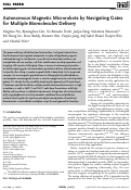 Cover page: Autonomous Magnetic Microrobots by Navigating Gates for Multiple Biomolecules Delivery