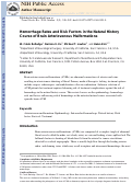 Cover page: Hemorrhage Rates and Risk Factors in the Natural History Course of Brain Arteriovenous Malformations