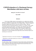 Cover page: GMM Estimation of a Maximum Distribution With Interval Data