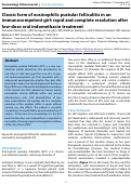 Cover page: Classic form of eosinophilic pustular folliculitis in an immunocompetent girl: rapid and complete resolution after low-dose oral indomethacin treatment