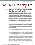 Cover page: Insights and approaches using deep learning to classify wildlife