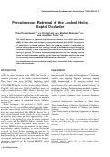 Cover page: Percutaneous retrieval of the locked helex septal occluder