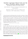 Cover page: Geodesic Lagrangian Monte Carlo over the space of positive definite matrices: with application to Bayesian spectral density estimation