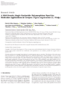 Cover page: A Mid-Density Single-Nucleotide Polymorphism Panel for Molecular Applications in Cowpea (Vigna unguiculata (L.) Walp).