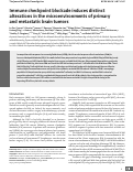 Cover page: Immune checkpoint blockade induces distinct alterations in the microenvironments of primary and metastatic brain tumors