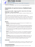 Cover page: Characteristics of Long-Term Survivors of Epithelial Ovarian Cancer