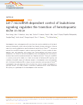 Cover page: Let-7 microRNA-dependent control of leukotriene signaling regulates the transition of hematopoietic niche in mice