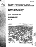 Cover page: Estimated Savings from Energy-Efficient Federal Purchasing