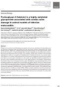 Cover page: Proteoglycan 4 (lubricin) is a highly sialylated glycoprotein associated with cardiac valve damage in animal models of infective endocarditis.