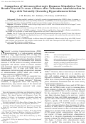 Cover page: Comparison of adrenocorticotropic hormone stimulation test results started 2 versus 4 hours after trilostane administration in dogs with naturally occurring hyperadrenocorticism.