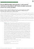 Cover page: Exercise MRI highlights heterogeneity in cardiovascular mechanics among patients with Fontan circulation: proposed protocol for routine evaluation