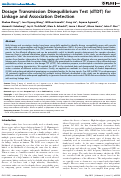 Cover page: Dosage Transmission Disequilibrium Test (dTDT) for Linkage and Association Detection