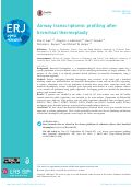 Cover page: Airway transcriptomic profiling after bronchial thermoplasty