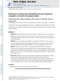 Cover page: Remission in adolescents with bulimia nervosa: Empirical evaluation of current conceptual models