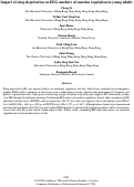 Cover page: Impact of sleep deprivation on EEG markers of emotion regulation in young adults