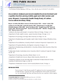 Cover page: Associations between perceived neighborhood environment and cognitive function among middle-aged and older women and men: Hispanic Community Health Study/Study of Latinos Sociocultural Ancillary Study