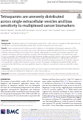 Cover page: Tetraspanins are unevenly distributed across single extracellular vesicles and bias sensitivity to multiplexed cancer biomarkers