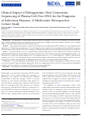 Cover page: Clinical Impact of Metagenomic Next-Generation Sequencing of Plasma Cell-Free DNA for the Diagnosis of Infectious Diseases: A Multicenter Retrospective Cohort Study.