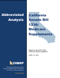 Cover page of Analysis of California Senate Bill 1236: Medicare Supplements