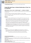 Cover page: People Who Inject Drugs in Intimate Relationships: It Takes Two to Combat HIV