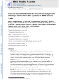 Cover page: Clinically Important Differences for Pain and Urinary Symptoms in Urological Chronic Pelvic Pain Syndrome: A MAPP Network Study