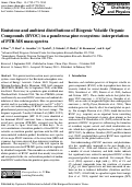 Cover page: Emissions and ambient distributions of Biogenic Volatile Organic Compounds (BVOC) in a ponderosa pine ecosystem: interpretation of PTR-MS mass spectra