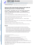 Cover page: Exposure to SIV in utero results in reduced viral loads and altered responsiveness to postnatal challenge