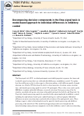 Cover page: Decomposing decision components in the stop-signal task: a model-based approach to individual differences in inhibitory control.