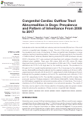 Cover page: Congenital Cardiac Outflow Tract Abnormalities in Dogs: Prevalence and Pattern of Inheritance From 2008 to 2017