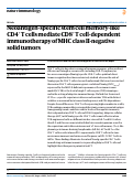 Cover page: Neoantigen-specific stem cell memory-like CD4+ T cells mediate CD8+ T cell-dependent immunotherapy of MHC class II-negative solid tumors.