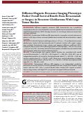 Cover page: Diffusion Magnetic Resonance Imaging Phenotypes Predict Overall Survival Benefit From Bevacizumab or Surgery in Recurrent Glioblastoma With Large Tumor Burden.