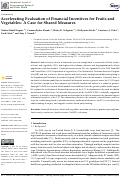 Cover page: Accelerating Evaluation of Financial Incentives for Fruits and Vegetables: A Case for Shared Measures