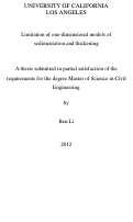 Cover page: Limitation of one-dimensional models of sedimentation and thickening