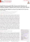 Cover page: Liquid Chromatography Mass Spectrometry Detection of Antibiotic Agents in Sputum from Persons with Cystic Fibrosis