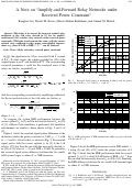 Cover page: A Note on "Amplify-and-Forward Relay Networks under Received Power Constraint" [Nov 09 5422-5426]