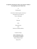 Cover page: An Application of Item Response Theory to Investigate the Validity of a Learning Progression for Number Sense