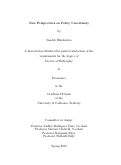 Cover page: New Perspectives on Policy Uncertainty