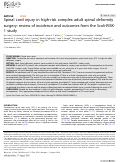 Cover page: Spinal cord injury in high-risk complex adult spinal deformity surgery: review of incidence and outcomes from the Scoli-RISK-1 study.