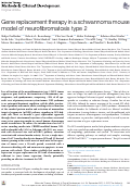 Cover page: Gene replacement therapy in a schwannoma mouse model of neurofibromatosis type 2