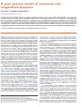 Cover page: A joint process model of consensus and longitudinal dynamics