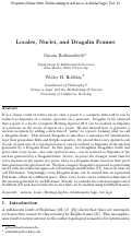 Cover page: Locales, Nuclei, and Dragalin Frames