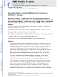 Cover page: Neuropathologic Correlates of Psychiatric Symptoms in Alzheimers Disease.